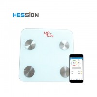 Electronic bluetooth body fat scale with LED display digital smart body weight body composition analyzer weighing scales