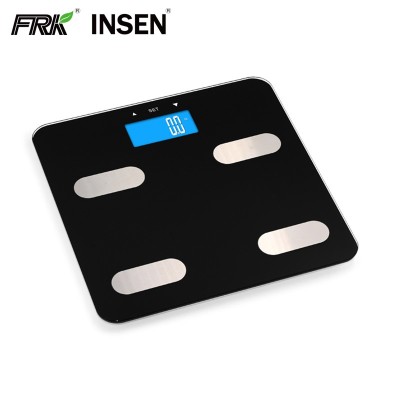 Black Plastic Base Measure Protein Rate Body Fat Percentage Bathroom Weight Scale